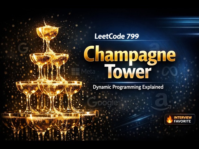 799. Champagne Tower| leetcode 799 | Champagne Tower| Daily Leetcode problem | Leetcode potd | potd