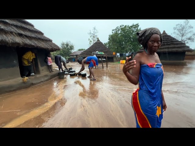 Heavy Rain in an African Traditional Homestead / A very Beautiful Rainy day in our African Village