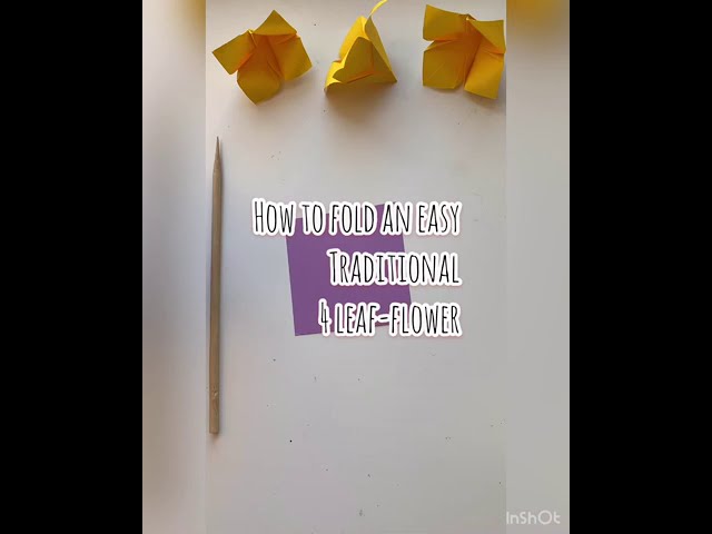 How to fold an easy origami flower