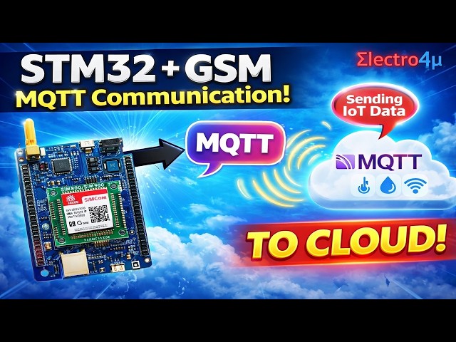 STM32 GSM Lecture 11: MQTT Communication with GSM Modem | IoT Data Transfer Tutorial