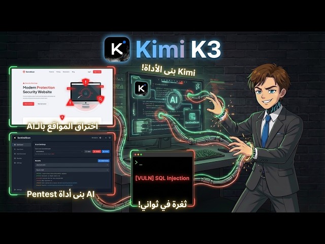 طلبت من Kimi K3 اختراق المواقع... فبنى لي أداة اختراق كاملة! [بدون كود] 😱
