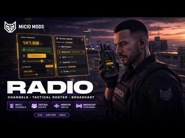 FiveM Radio With Real Coverage: Boombox, Build, Hack & Jam Towers