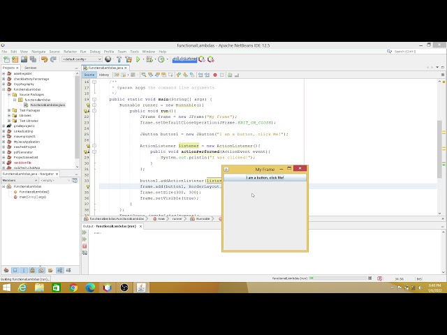 Java Programming: Simple Implementation of ActionListener and Functional Lambdas