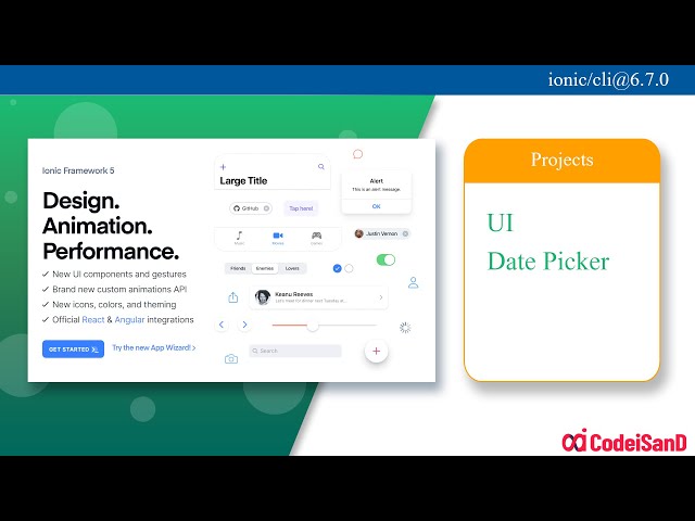 Date Picker ionic 5 UI tutorial