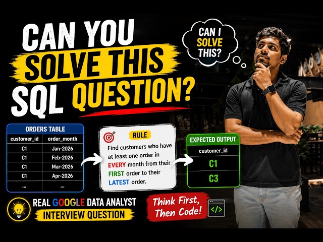 🔥 Google Data Analyst SQL Interview Question: Find Customers Active Every Month