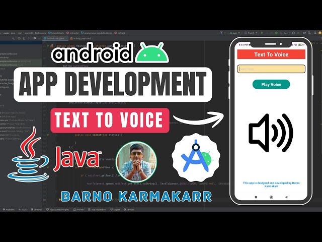 How to Make a Text to Voice App on Android Studio 2025 | Java | Barno Karmakarr