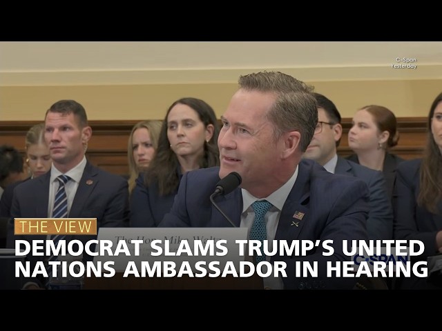 Democrat Slams Trump’s United Nations Ambassador In Hearing | The View