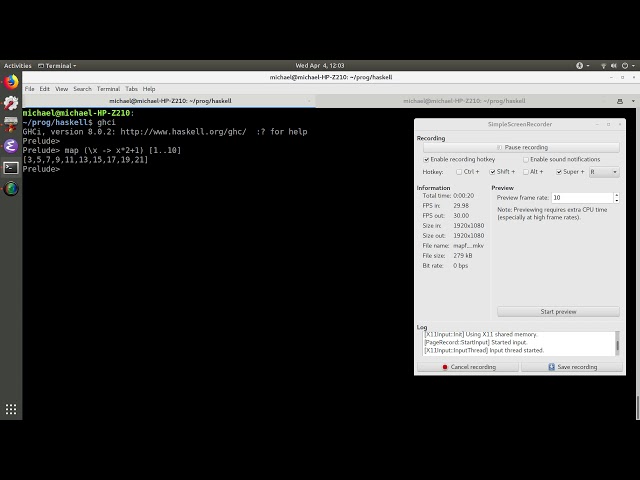 Haskell's map function