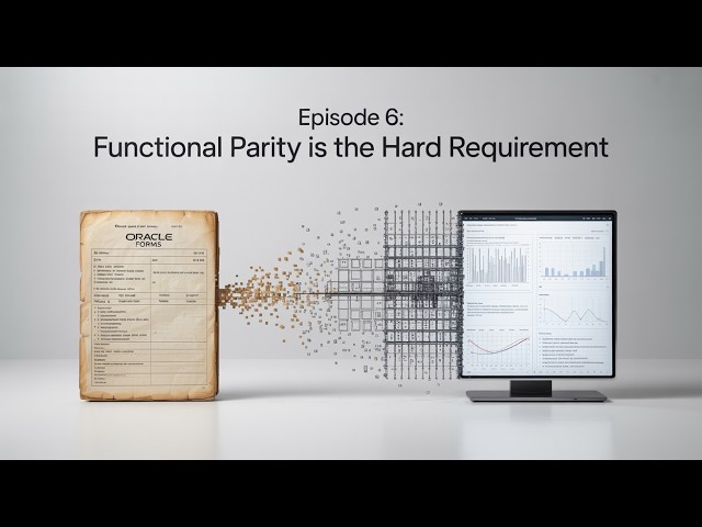 Episode 6—Oracle Forms Migration: Why Functional Parity Is the Hard Requirement