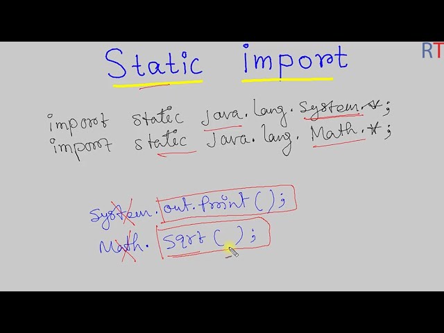 Java-99  Static Import in Java || Basics of Import in Java