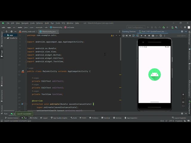 Simple Android Studio Calculator
