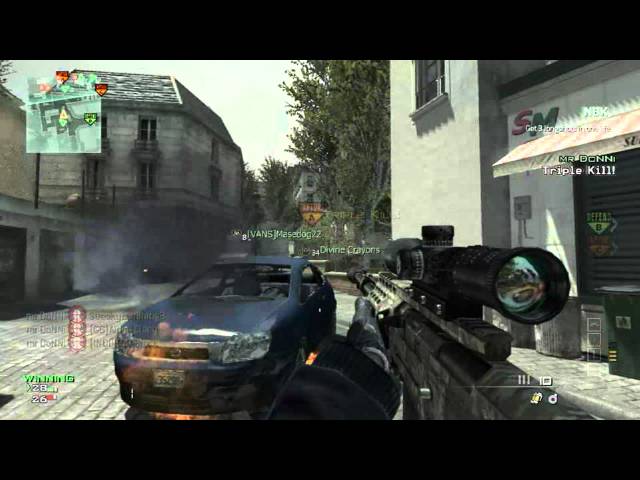Mw3 - one bullet + 3 n00bs =  3x all pro :D
