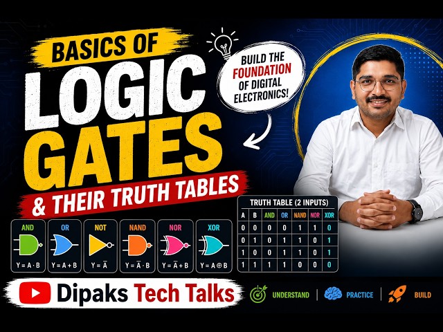 Logic Gates Explained Simply (AND, OR, NOT, NAND, NOR, XOR) | Basics of Logic gates & Truth Table |