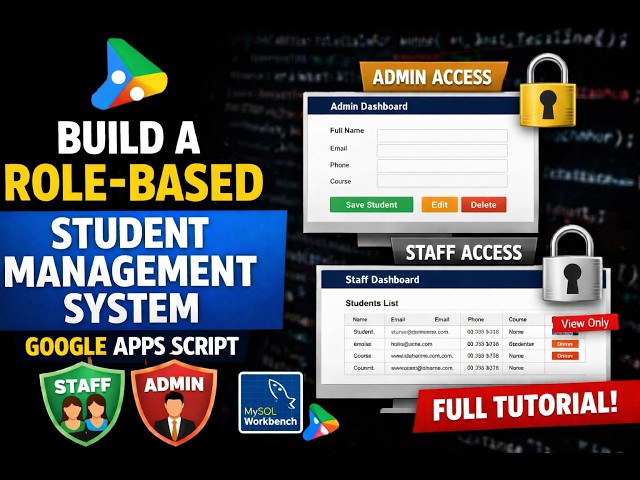 Build a Google Apps Script Role Based Student Management System | Full Tutorial