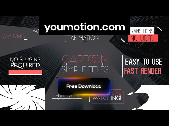 Cartoon Simple Titles - Free Stylish Hand-Drawn Text (Ae, Pr, Dr, FCPX)