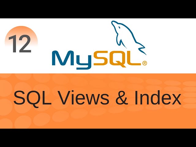 SQL Tutorial 12: SQL Views & Index