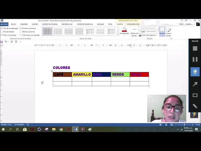 Segundo Primaria   Insertar una tabla en Word