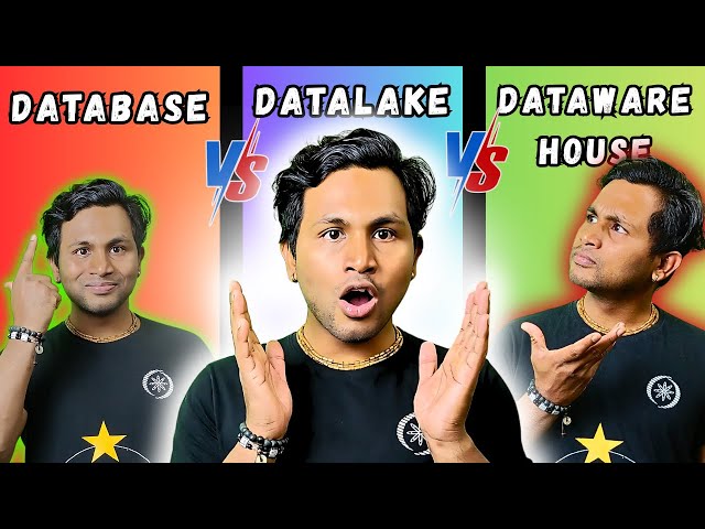 Difference - Database vs Datalake vs Dataware house | DB DL DWH | Big Data | DWH | Test | Interview