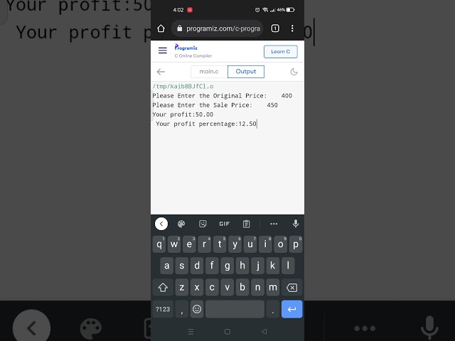 Chapter#3 Programming Exercise 4 (Solution) Class 10 Computer Science