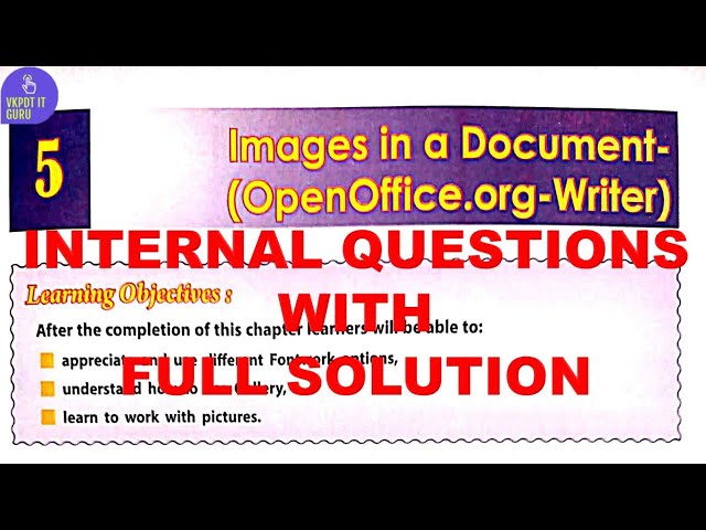 IMAGES IN A DOCUMENT | DAV CLASS 5 COMPUTER CHAPTER 5 | QUESTION ANSWER | SOLUTION | NOTES | #dav