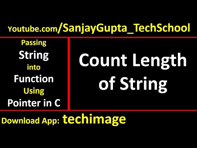 Count length of string by passing string into function using pointer in c programming