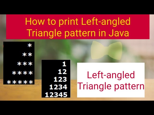 How to print Left-angled triangle pattern in Java | Pattern programming series | Java | 2020-2021🔥