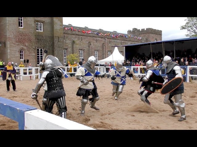 Medieval Combat 5v5 Poland v Ireland v Scotland at IMCF 2018 world Championship, Scone Palace