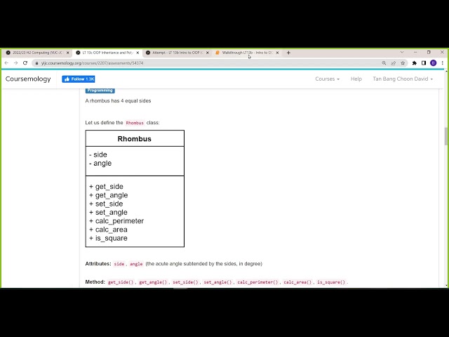 Walkthrough LT13c Q1 2