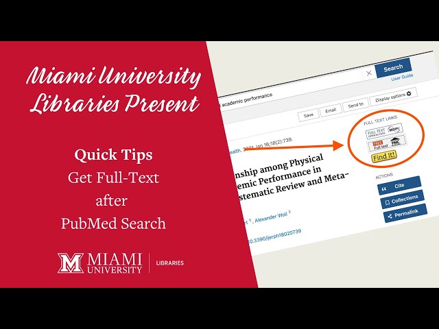 QuickTips: Get Full-Text after PubMed Search