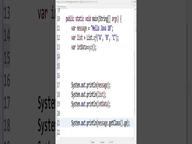 Java 10 var Keyword Explained  #var #javatutorial  #javafullstackmadeeasy #javafullstackcourse