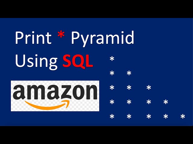 Amazon Interview Question | Print Star pattern | SQL interview questions #sqlinterviewquestion