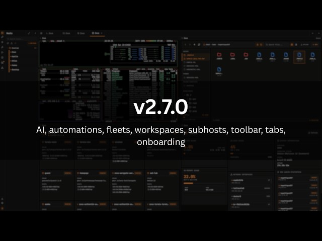 Termix 2.7.0 Update — AI, automations, fleets, workspaces, subhosts, toolbar, tabs, onboarding