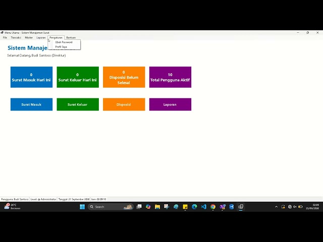 Sistem Manajemen Surat Profesional dengan Export Excel & Print