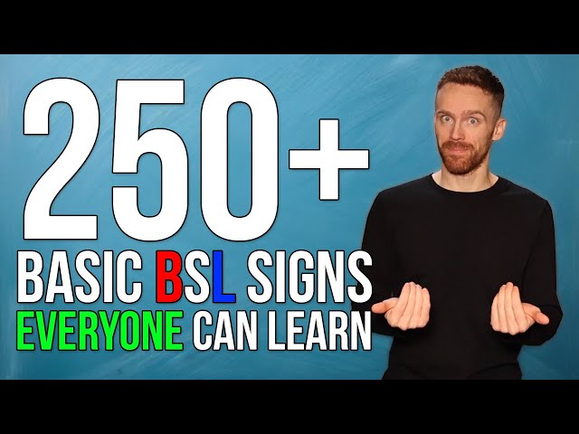 250+ Basic BSL Signs EVERYONE Can Learn