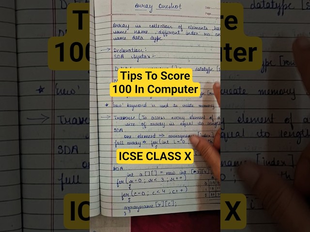 Strategy To Score 100 In Computer #class10icse #icseclass10 #icse2026 #icsecomputer #javaprogramming