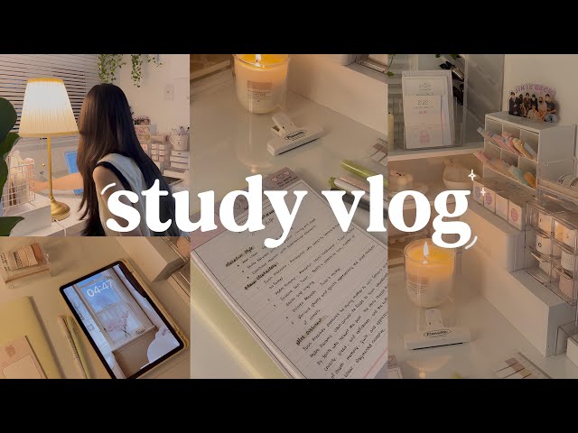 STUDY VLOG |  4:30 productive morning, studying, note, motivation ˚ ༘