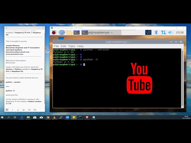 How to check version of Python installed in Raspbian OS