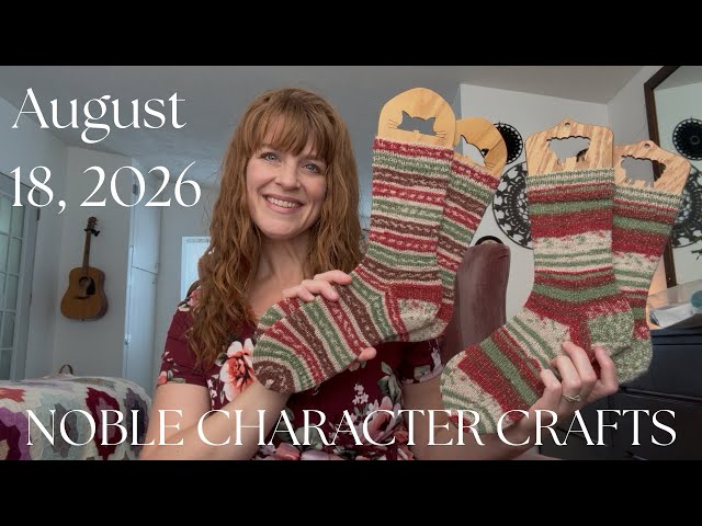 August 18, 2026 - Christmas Socks - Knitting, Cross Stitch, Hand Quilting 