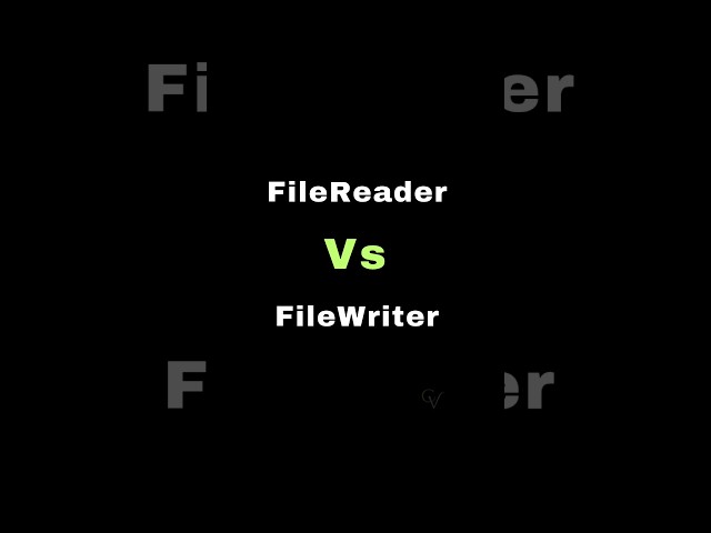 Java FileReader vs. FileWriter ✍️