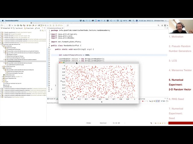 Lecture 2021 Numerical Methods: Session 11: Random Number Generation (1): Pseudo Random Number Gen.