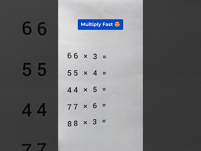 Fast Multiplication Trick #mathematics #maths #shorts #multiplication #trendingshorts