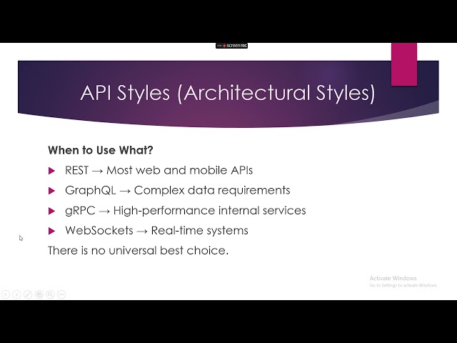 Lesson 2 - Types of APIs, API Styles & Architecture