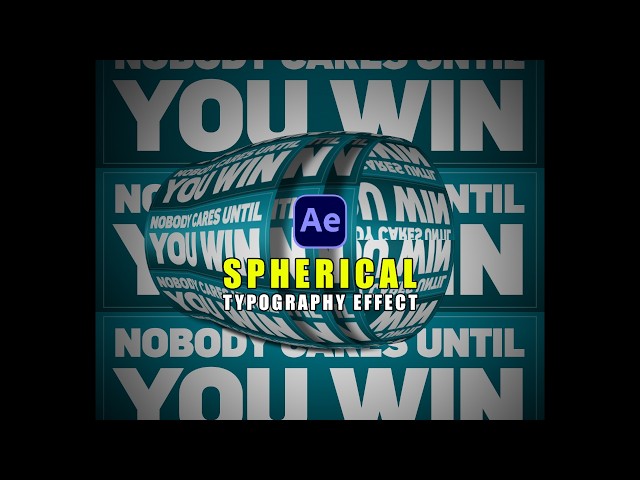Create a 3D Text Sphere Animation in After Effects | Typography Tutorial