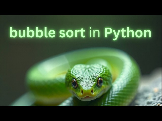 Bubble Sort in Python + Time Complexity Big-O