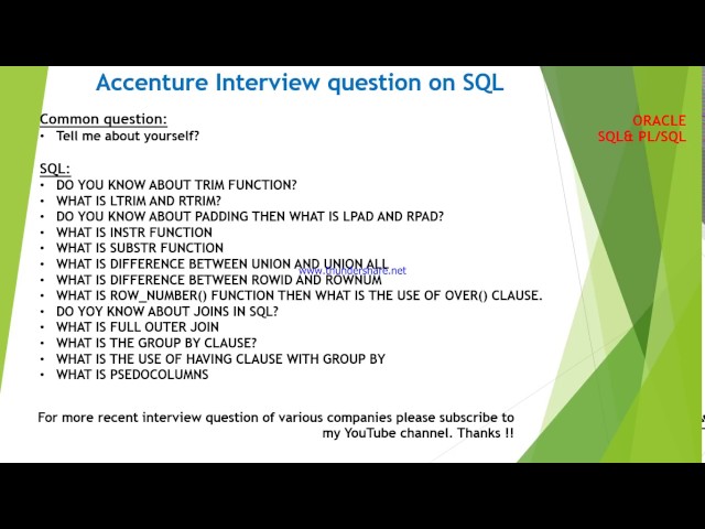 Accenture interview questions and answers