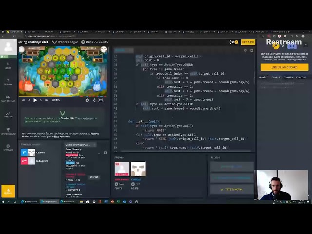Learning to code with CodinGame