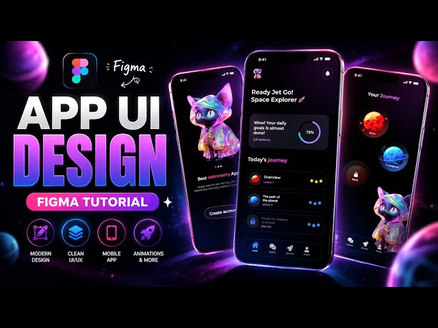 Create a Stunning Mobile App UI in Figma | Complete UI Design Tutorial (2026)
