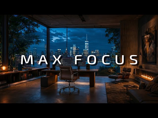 Deep Work Music ~ Midnight Penthouse Coding | CEO Focus & Hyperfocus Mode for Brain Clarity