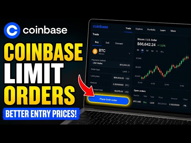 How to activate Coinbase Limit Orders for better entry prices - Quick Tutorial