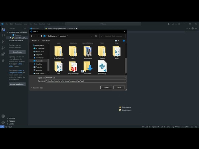 VS Code'da Python Çalıştırma